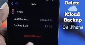 How to Delete Backup from iCloud on iPhone! iOS 15 [Free Up Storage]