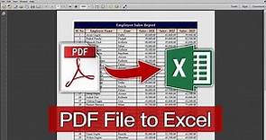 How to Convert PDF to Excel | Convert PDF into Microsoft Excel