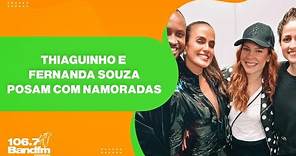 Thiaguinho, Carol Peixinho, Fernanda Souza e namorada, posam juntos em foto