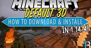 How To Download & Install Default 3D in Minecraft 1.14.4 (How To Get 3D Textures in Minecraft!)
