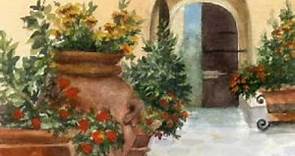 Postcard Watercolor Sketches of Tuscany Italy by Terri Meyer