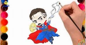MARVEL Doctor Strange 2 Coloring Pages |How to Draw Doctor Strange chibi | Superheroes Coloring book