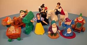 1992 DISNEY'S CLASSIC SNOW WHITE AND THE SEVEN DWARFS SET OF 8 McDONALDS HAPPY MEAL TOY'S REVIEW