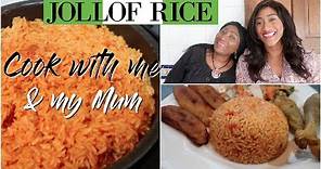 HOW TO MAKE JOLLOF RICE in a rice cooker | COOK WITH ME & MY MUM