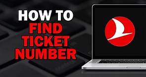 How To Find Ticket Number On Turkish Airlines (Easiest Way)​​