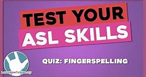 ASL Fingerspelling Quiz