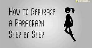 How to Rephrase a Paragraph Step by Step