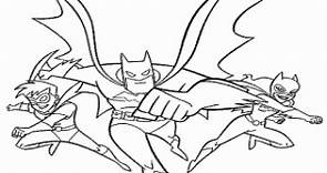 Batman, Batwoman y Robin para colorear, pintar e imprimir