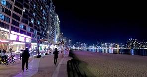 4K Walk | A night walk at Gwangalli Beach in Busan, where the endless night view unfolds