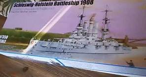 SMS Schleswig-Holstein battleship 1/350 model kit unboxing