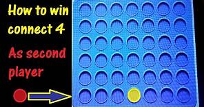 How to win connect 4 as second player