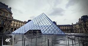 Inside the Louvre Pyramid | Walking Louvre Paris 4k