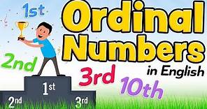 Ordinal numbers in English