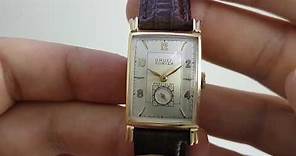 1949 Gruen Curvex men's vintage watch with a 14k gold case