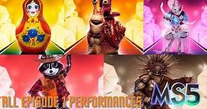 All #MS5 Episode 1 Performances!! (Group A Kickoff) | The Masked Singer Season 5