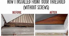 Simple and Easy Replacement of Entry Door Threshold