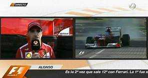Fernando Alonso en tercera posicion en el Mundial de Fórmula 1 en Antena 3 por todo lo alto