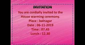how to write an invitation
