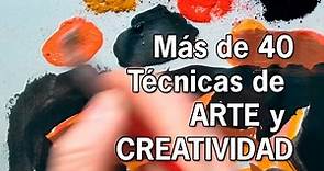 Más de 40 técnicas de Arte y Creatividad. Dibujo y Pintura. Curso online.