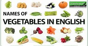 Vegetables in English - Names of Vegetables - English Vocabulary