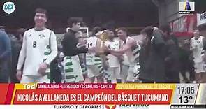 Nicolás Avellaneda son los campeones de básquet tucumano y visitaron Todo Pasa con la Copa
