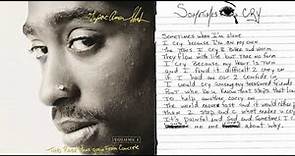 Tupac - sometimes I cry poem from the rose that grew from the concrete poetry book by Tupac Shakur