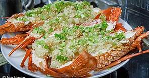 《廣東話影片》節日菜系列——蒜茸蒸開邊龍蝦，這是又一道能賽過專業酒家的菜式，無他，因為家廚可以更有耐性和細心，就能夠做出專業味道的了！