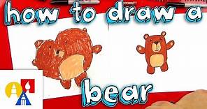 How To Draw A Cartoon Bear For Young Artists