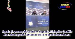 Rueda de prensa del profesor Segundo Alejandro Castillo, sobre la derrota y eliminación de #BSC