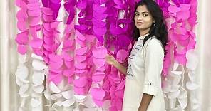 Simple and Easy paper circle Garland for party | How to make paper Garland