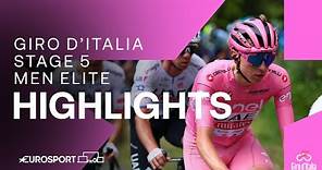 A Day To Forget For The Sprint Teams 😬 | Giro D'Italia Stage 5 Race Highlights | Eurosport Cycling