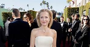 Gillian Anderson's Golden Globes Dress Is Covered in Yonis! (Exclusive)