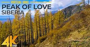 4K Autumn Hike in Siberian Mountain Forest - Ascent to the Peak of Love