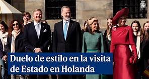 Duelo de estilo en la visita de Estado en Holanda entre Letizia Ortiz y Máxima de Holanda