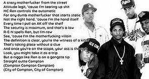 N.W.A. - Straight Outta Compton [Lyrics] [HQ]