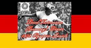 Liesel Westermann (Germany) Discus 1972 Olympics Munich (5th place) .