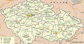 mapa de Republica Checa [ Checoslovaquia ]