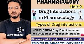 Drug interaction || drug interactions pharmacokinetics and pharmacodynamics #druginteractions