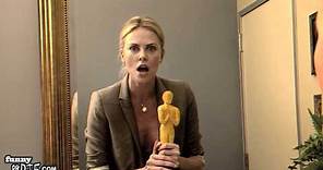 Charlize Practices Her Oscar Acceptance Speech