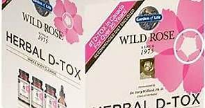 Garden of Life Detox Cleanse Wild Rose 12 Day Colon and Whole Body Herbal Cleanse Kit for Women and Men, Capsules and Liquid for Detox and Overall Health, Vegan Gluten Free Herbal D-Tox Cleanser