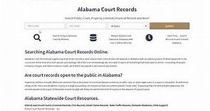 Alabama Court Records Search