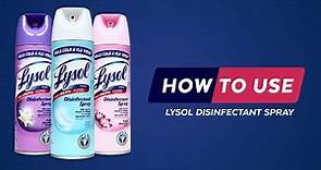 How to Use Lysol Disinfectant Spray (15s)