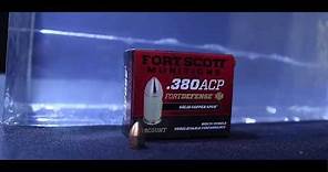 Fort Scott Munitions .380 ACP 95 gr vs. Ballistics Gel