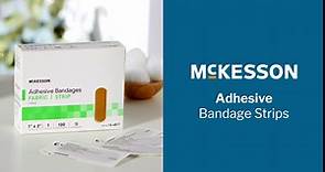 McKesson Adhesive Bandages, Sterile, Fabric Strip, 1 in x 3 in, 100 Count, 1 Pack