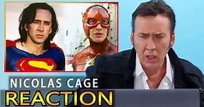 Nicolas Cage REACTION The Flash Superman CAMEO