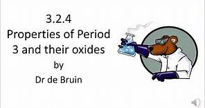 Properties of Period 3 elements and their oxides