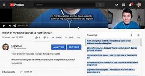 How to download Youtube subtitles as text (video transcripts / captions into google doc)