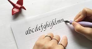 Italic Calligraphy Tutorial - Beginners' Alphabet Demo