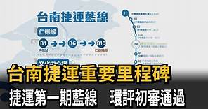 台南捷運重要里程碑 捷運第一期藍線 環評初審通過－民視新聞