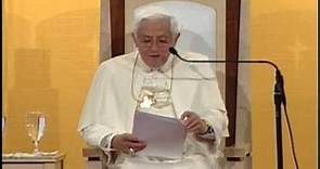 Pope Benedict XVI Speech